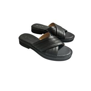 Madewell Alina Platform Sandal Black Leather Women’s Size 10.5